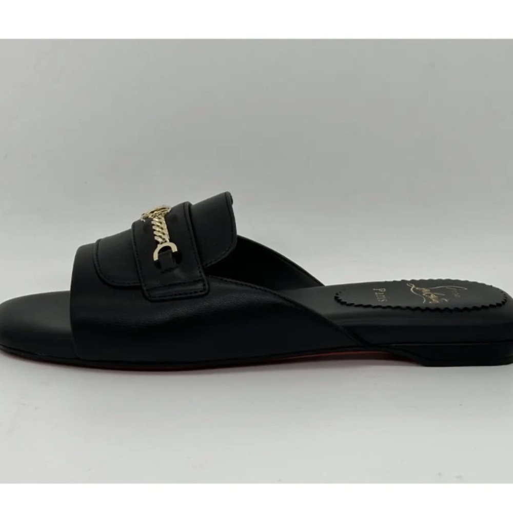 Christian Louboutin  Miss MJ Mule Slippers Red Sole with Black Edge - Picture 4 of 12